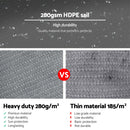 Instahut Sun Shade Sail Cloth Shadecloth Outdoor Canopy Triangle 280gsm 6x6x6m