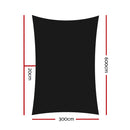 Instahut 280gsm 3x6m Sun Shade Sail Canopy Rectangle