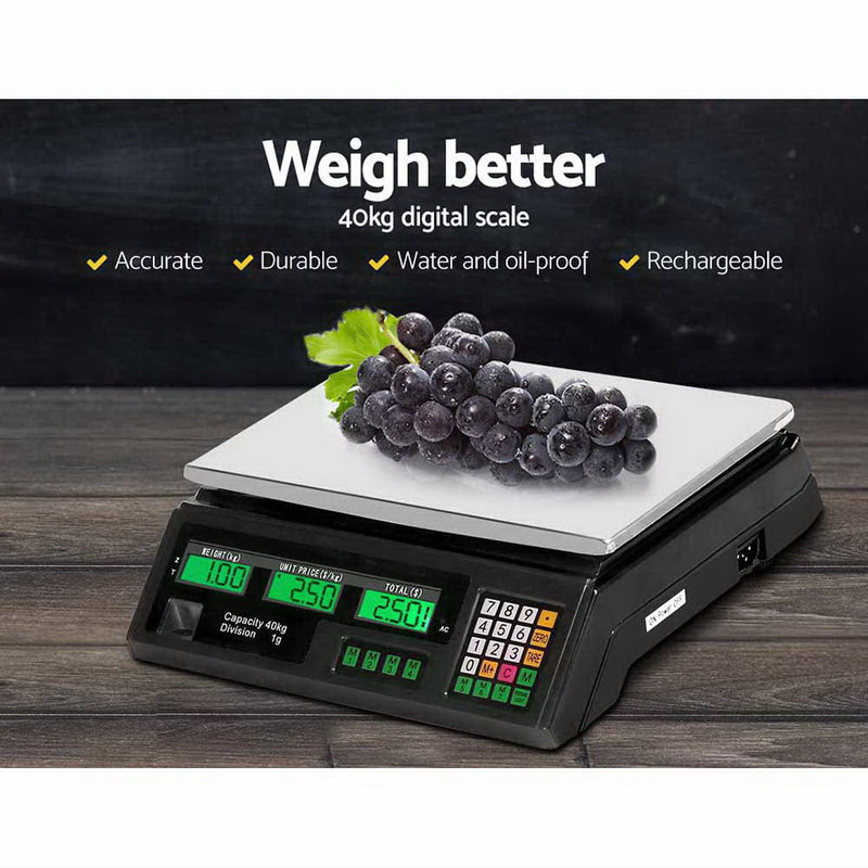 40KG Digital Kitchen Scale Electronic Scales Shop Market Commercial