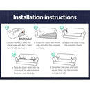 Artiss High Stretch Sofa Cover Couch Lounge Protector Slipcovers 3 Seater Grey