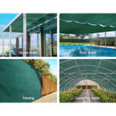 Instahut 3.66x30m 30% UV Shade Cloth Shadecloth Sail Garden Mesh Roll Outdoor Green
