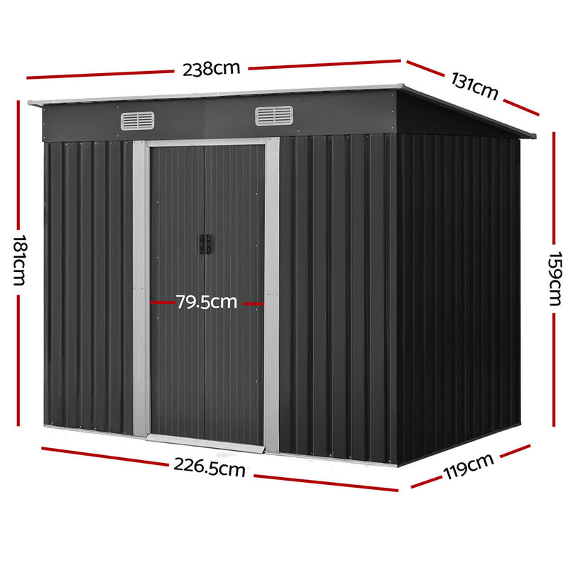 Giantz Garden Shed Outdoor Storage Sheds Tool Workshop 2.38x1.31M