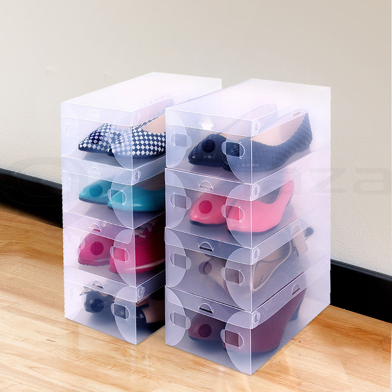 Set of 20 Transparent Stackable Shoe Storage Box