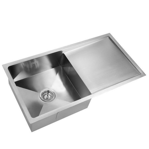 Cefito 87cm x 45cm Stainless Steel Kitchen Sink Under/Top/Flush Mount Silver