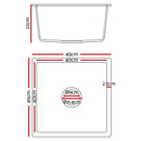 Cefito Stone Kitchen Sink 450X450MM Granite Under/Topmount Basin Bowl Laundry Black