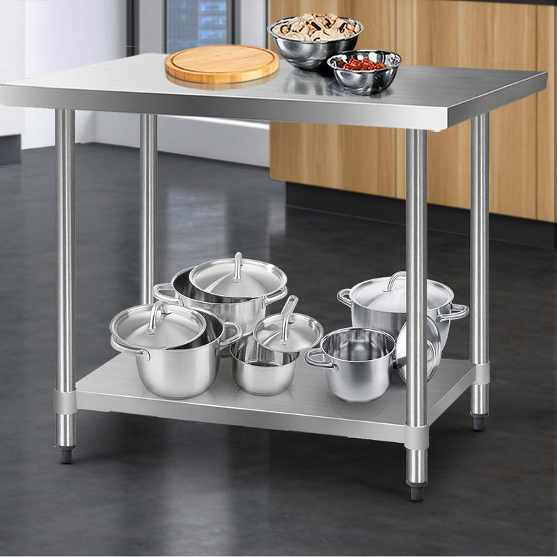 Cefito 610 x 1219mm Commercial Stainless Steel Kitchen Bench