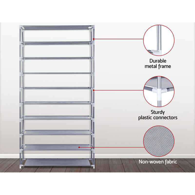 10 Tier Stackable Shoe Rack