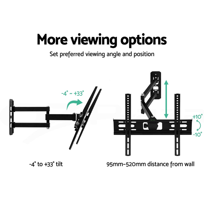 Artiss TV Wall Mount Bracket Tilt Swivel Full Motion Flat Slim LED LCD 23 inch to 55 inch