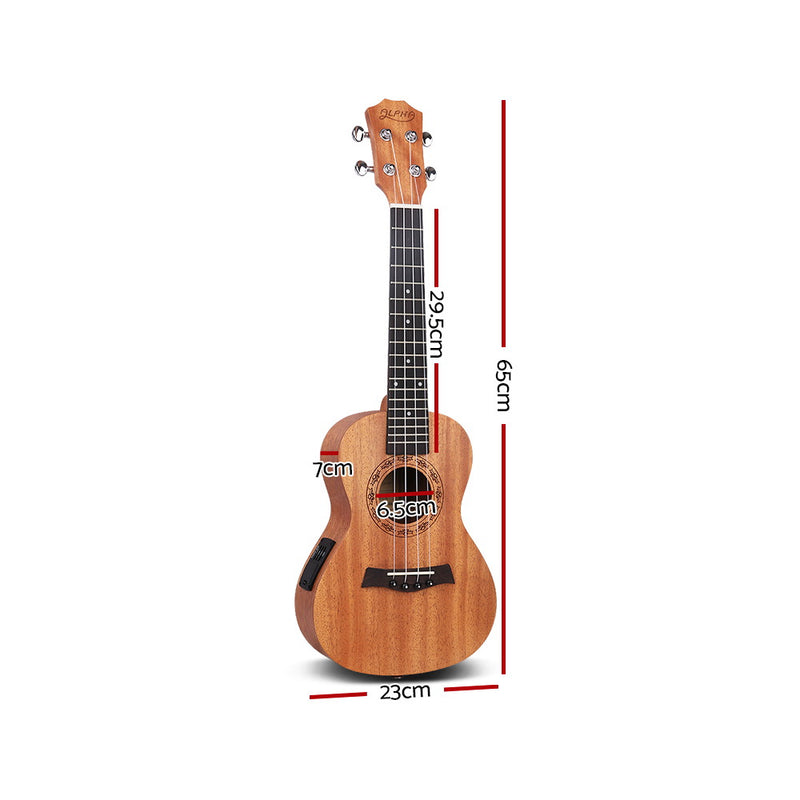 ALPHA 26 Inch Tenor Ukulele Electric Mahogany Ukeleles Uke Hawaii Guitar with EQ