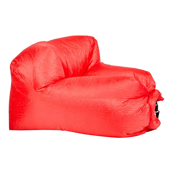 Inflatable Air Lounger for Beach Camping Festival Outdoor Lazy Lounge Chair 100 x 80 x 62cm Red