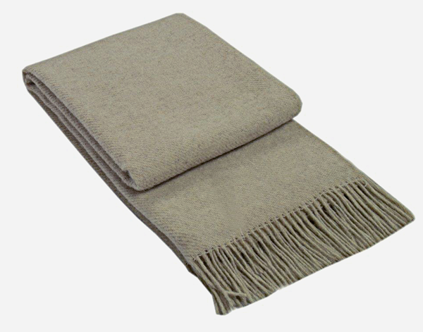 Brighton Throw - 100% NZ Wool - Beige