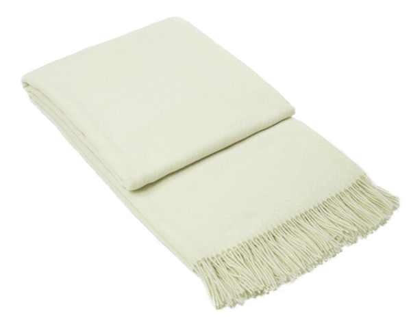 Chiswick Throw - Merino Wool/Cashmere - Ivory