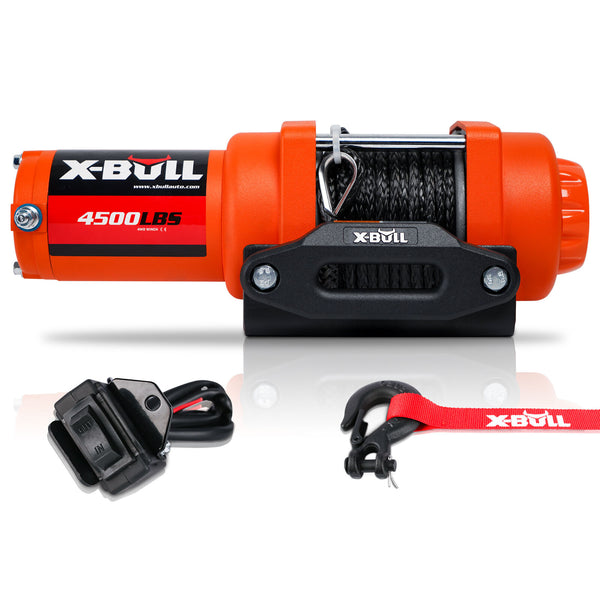 X-BULL Electric Winch 12v Synthetic Rope 4500LBS Wireless Remote ATV UTV 2041KG