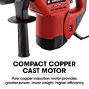 Baumr-AG 1500W Pro-Grade Electric Rotary Jackhammer Hammer Drill, with 2 Bonus Chisels, 3 Drill Bits