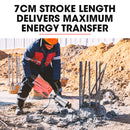 Baumr-AG 2300W Pro-Grade Electric Demolition Jackhammer, with 3 Bonus Chisels, Carry Case