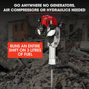 Baumr-AG 4 Stroke Petrol Jackhammer, with 2 Chisels, Carry Bag