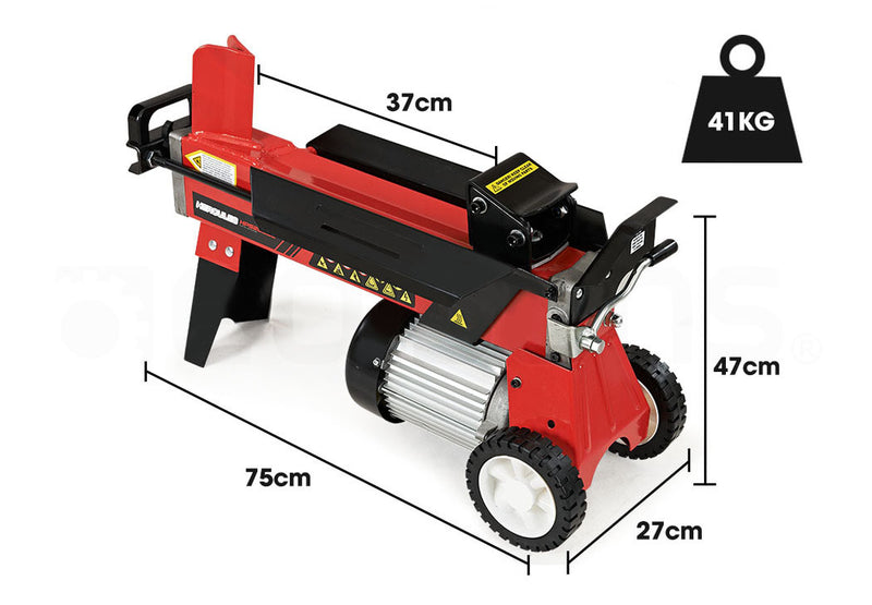 BAUMR-AG 6 Ton Electric Log Splitter 6T Hydraulic Firewood Wood Timber Block Cutter Small Machine