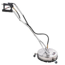 Jet-USA 18" Stainless Steel Pressure Washer Surface Cleaner with Yoke Handlebar, 3/8" Fitting, For Concrete Driveway Patio Floor