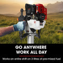 Baumr-AG 52cc 2-Stroke Petrol Post Driver with Carry Case & 2 Drive Sockets