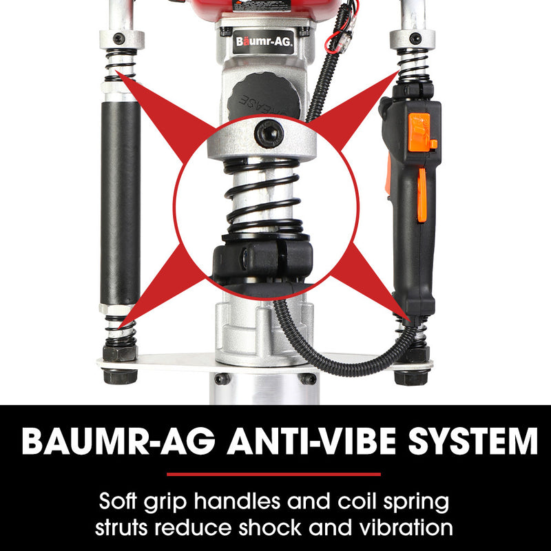 Baumr-AG 38cc 4-Stroke 40cc Petrol Post Driver, with Carry Case & 3 Piling Sleeves