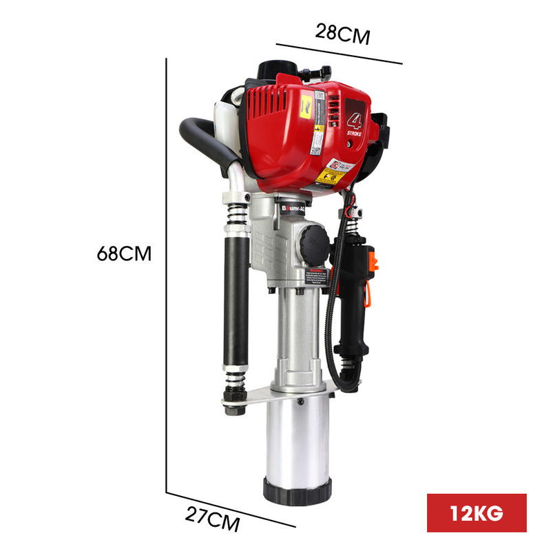 Baumr-AG 38cc 4-Stroke 40cc Petrol Post Driver, with Carry Case & 3 Piling Sleeves