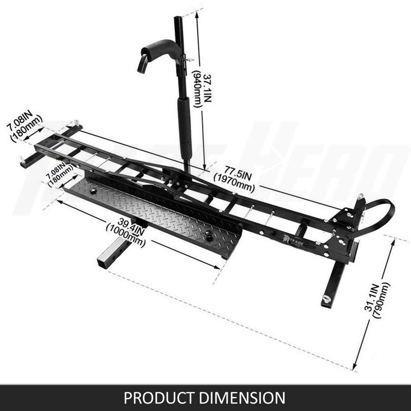 Motorcycle Motorbike Carrier Rack Towbar Arm Rack Dirt Bike Ramp Brake Lights