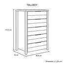 4 Pieces Bedroom Suite Natural Wood Like MDF Structure Queen Size White Ash Colour Bed, Bedside Table & Tallboy