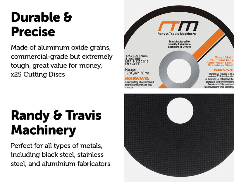 125mm 5" Cutting Disc Wheel for Angle Grinder x25