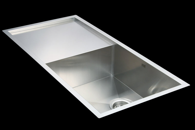 960x450mm Handmade Stainless Steel Undermount / Topmount Kitchen Sink with Waste