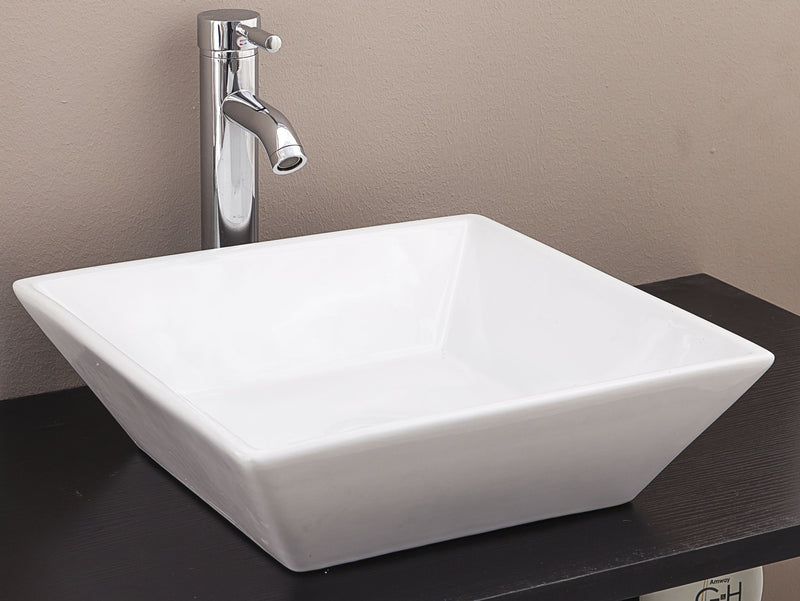 Bathroom Ceramic Rectangular Above Countertop Basin for Vanity