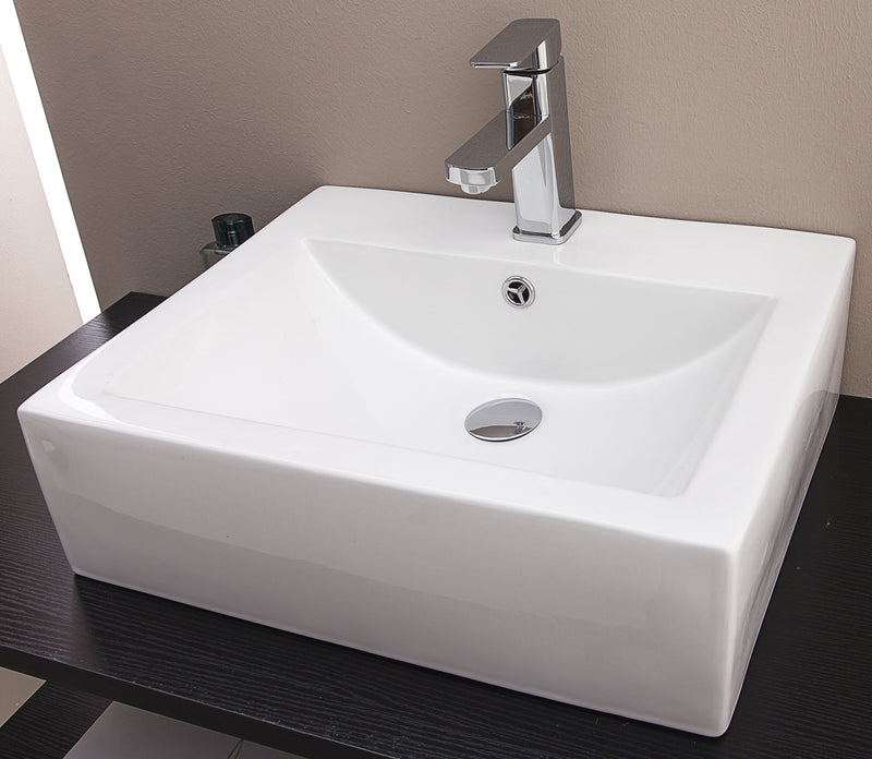 Ceramic Rectangular Above Countertop Basin for Vanity