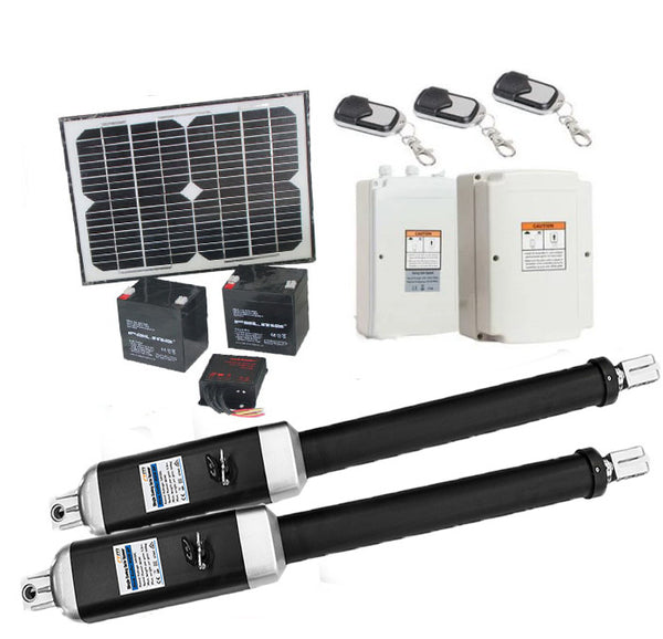 1200KG 10W Solar Double Swing Auto Motor Remote Gate Opener