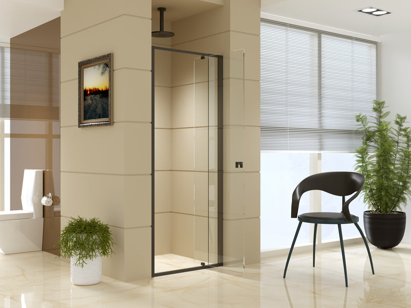 Adjustable Semi Frameless Shower Screen (74~82) x 195cm Australian Safety Glass