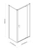 Semi Frameless Shower Screen (74~82)x 195cm & (77~80)x 195cm Side AS/NZS Glass