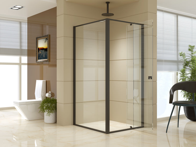 Semi Frameless Shower Screen (82~90)x 195cm & (98~101)x 195cm Side AS/NZS Glass