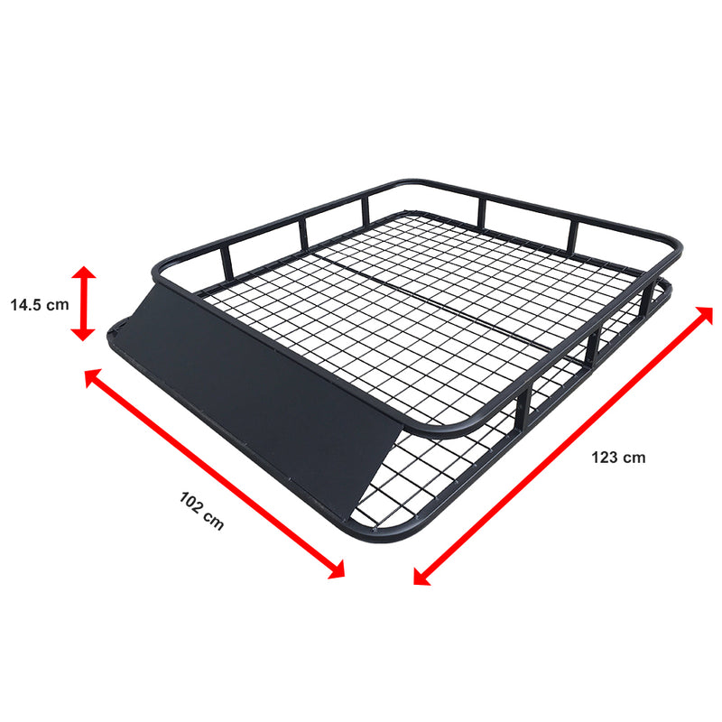 Universal Roof Rack Basket - Car Luggage Carrier Steel Cage Vehicle Cargo