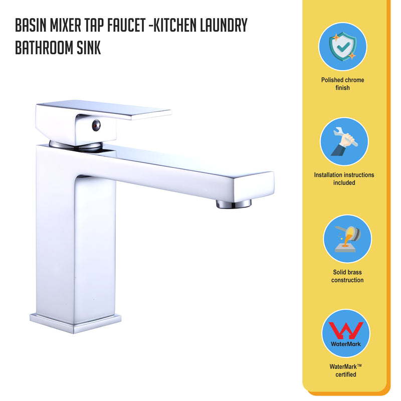 Basin Mixer Tap Faucet -Kitchen Laundry Bathroom Sink