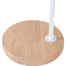 Modern Table lamp Desk Light Timber Base Bedside Bedroom White