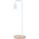 Modern Table lamp Desk Light Timber Base Bedside Bedroom White
