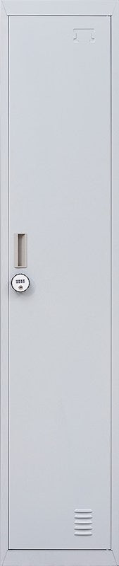 4-Digit Combination Lock One-Door Office Gym Shed Clothing Locker Cabinet Grey