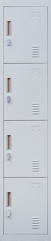 Padlock-operated lock 4 Door Locker for Office Gym Grey