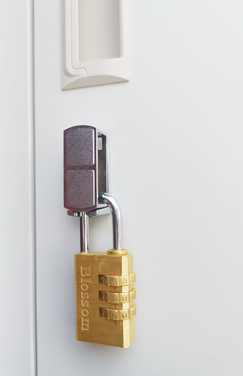 Padlock-operated lock 4 Door Locker for Office Gym Grey