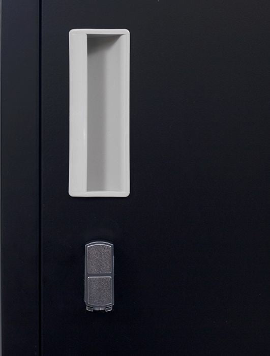 Padlock-operated lock 4 Door Locker for Office Gym Black