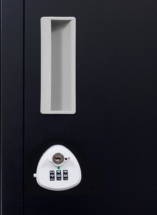 3-digit Combination Lock 4 Door Locker for Office Gym Black