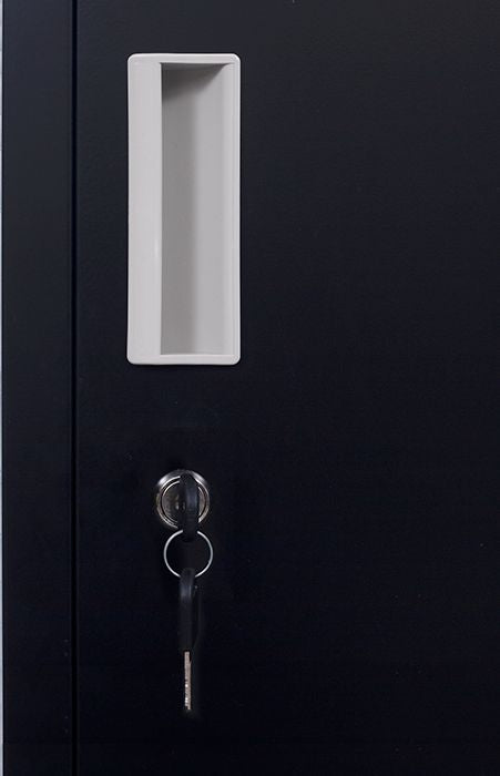 Standard Lock 6-Door Locker for Office Gym Shed School Home Storage Black