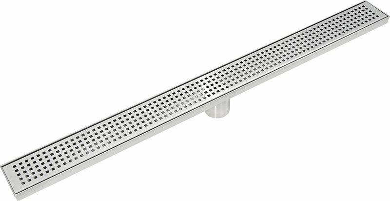 800mm Bathroom Shower Stainless Steel Grate Drain w/Centre outlet Floor Waste