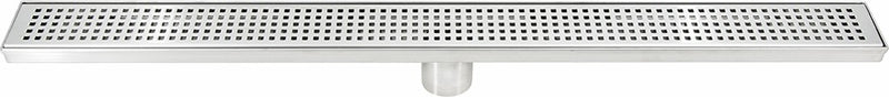 800mm Bathroom Shower Stainless Steel Grate Drain w/Centre outlet Floor Waste