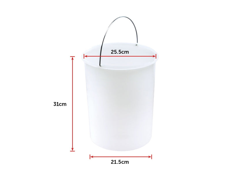 Kitchen Swing Pull Out Bin Stainless Steel Garbage Rubbish Waste Trash Can 14L