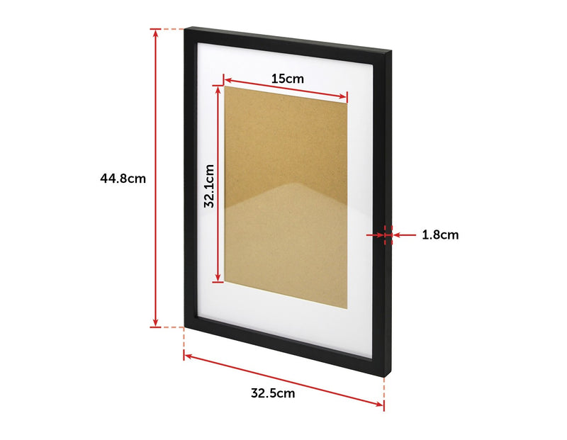 Photo Frames Collage Black A3 Picture Frame Wall Set Home Decor 3PCS