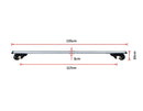 Universal Car Top Roof Rail Rack Cross Bar Aluminium Lockable 1350MM